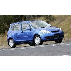 Купить Авточехлы для Mazda Demio, хэтчбек 5 дв., 2 поколение, DY (2002 - 2005), правый руль, сидение второго ряда цельное, спинка 50/50, ПОДГОЛОВНИКИ ЛИТЫЕ   в  интернет-магазине Dislo в Хабаровске
