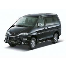 Купить Авточехлы для Mitsubishi Delica, минивэн, 4 поколение (1997 - 2007), правый руль, на три ряда, второй ряд, сдвоенное сидение с подлокотником + одинарное, подголовники отличаются (разные)  в  интернет-магазине Dislo в Хабаровске