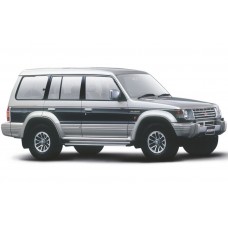 Купить Авточехлы для Mitsubishi Pajero, джип/suv 5 дв., 2 поколение, V46, (1997 - 1999), правый руль, первый ряд с двумя подлокотниками в спинках, второй ряд 50/50 два подлокотника по краям спинки  в  интернет-магазине Dislo в Хабаровске