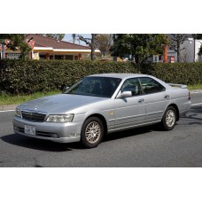 Купить Авточехлы для Nissan Laurel 1997, седан, 8 поколение, C35 (06.1997 - 07.1999) первый ряд одинаковые, второй ряд цельный с выводом, подголовники второго ряда литые  в  интернет-магазине Dislo в Хабаровске