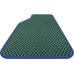  Цвет ковриков: Темно зеленыйЦвет окантовки: Синий