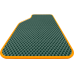  
Цвет ковриков: Темно зеленый
Цвет окантовки: Оранжевый