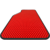  Цвет ковриков: КрасныйЦвет окантовки: Черный