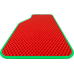  Цвет ковриков: КрасныйЦвет окантовки: Зеленый