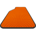  Цвет ковриков: ОранжевыйЦвет окантовки: Черный