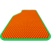  Цвет ковриков: ОранжевыйЦвет окантовки: Зеленый