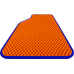  Цвет ковриков: ОранжевыйЦвет окантовки: Темно синий