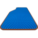  Цвет ковриков: СинийЦвет окантовки: Коричневый