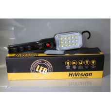 Лампа переноска светодиодная "HiVision", аккумулятор, магнит, крюк, 2 типа зарядки,15 LED, 380 люмен ГАРАНТИЯ 1 ГОД
